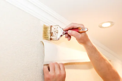 Pose de papier peint à Puyméras — revêtements muraux et toiles de verre